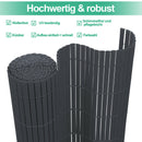 Wolketon PVC Sichtschutzmatte Grau/Bambus