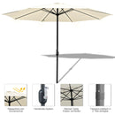 Wolketon Sonnenschirm Ø3.5m Ø3m Wasserabweisend UV30+ mit Beleuchtung