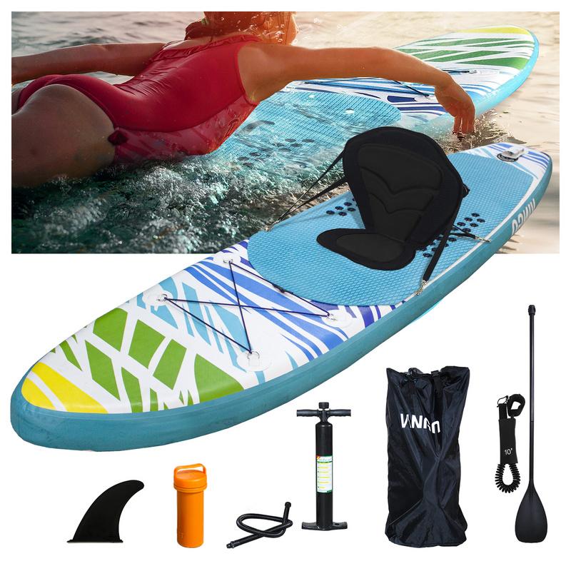 Wolketon Onlineshop Günstig Kaufen Surfboard 3-teiliges Aufblasbares Sup Board mit Pumpe 305-330cm Kajak-Sitz