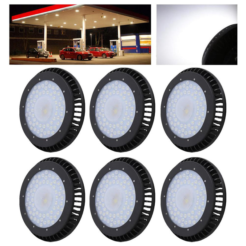 Wolketon Onlineshop Günstig Kaufen 6X 100W UFO Hallenleuchte Hallenfluter Industrielampe Kaltweiß IP44