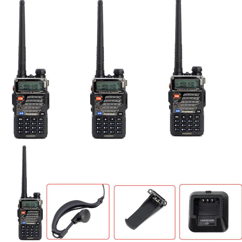 Wolketon Onlineshop Günstig Kaufen 3X Baofeng UV-5R Plus Funksprechgerät 2M/70cm Hand-funkgerät Radio CTCSS