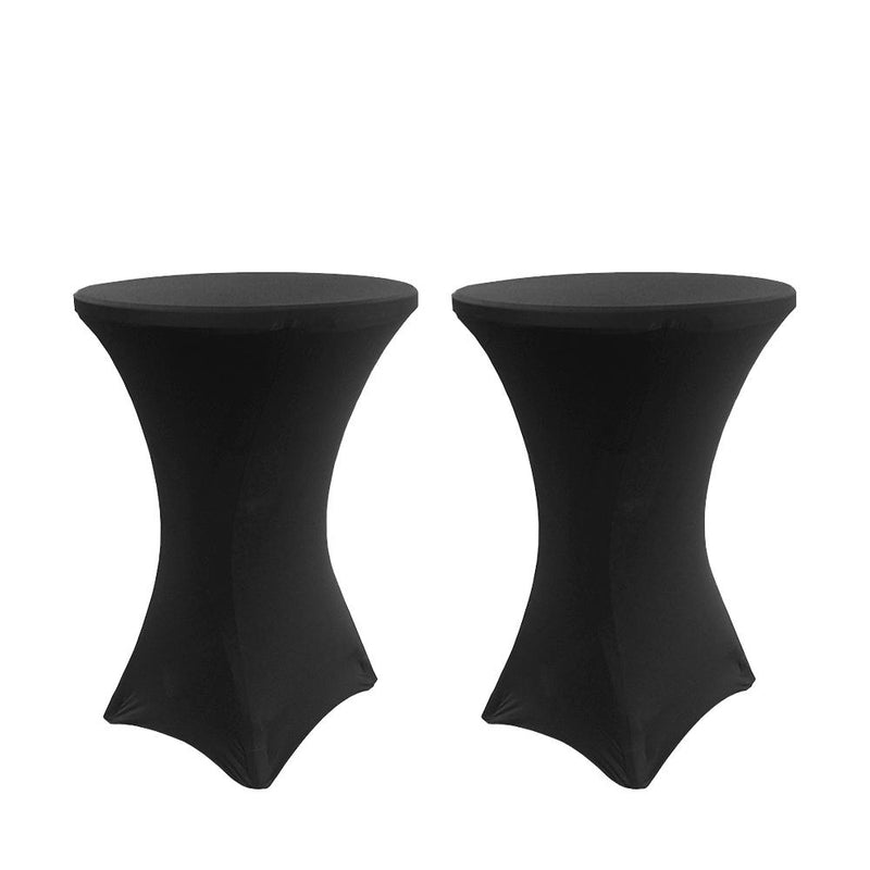 Wolketon Onlineshop Günstig Kaufen 2 Stück Schwarz Stretchhusse für Bistrotisch/Stehtisch Größe:Ø 70-110cm