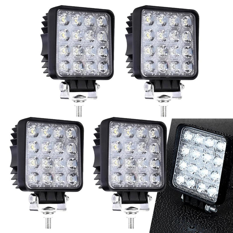 Wolketon Onlineshop Günstig Kaufen 4X 48W LED Scheinwerfer Quadrat Arbeitsscheinwerfer Rückfahrscheinwerfer Zusatzscheinwerfer