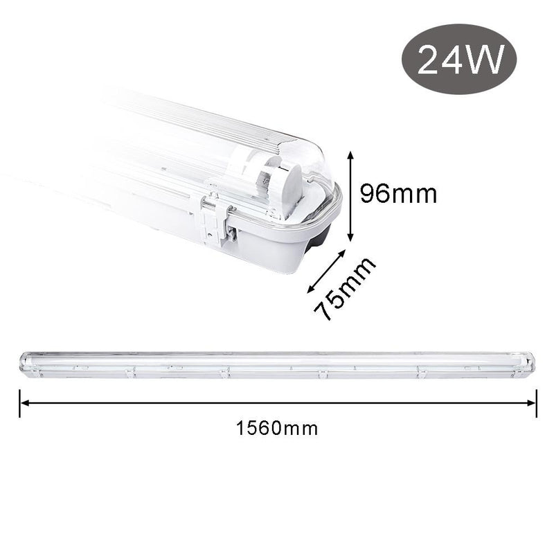 24W LED Feuchtraumleuchte 150CM Warmweiß LED Röhre T8, G13