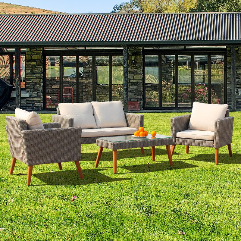 Wolketon Onlineshop Günstig Kaufen 4tlg Sitzgruppe Gartenmöbel Lounge Gartenset Komplett Sitzgarnitur Sofa set