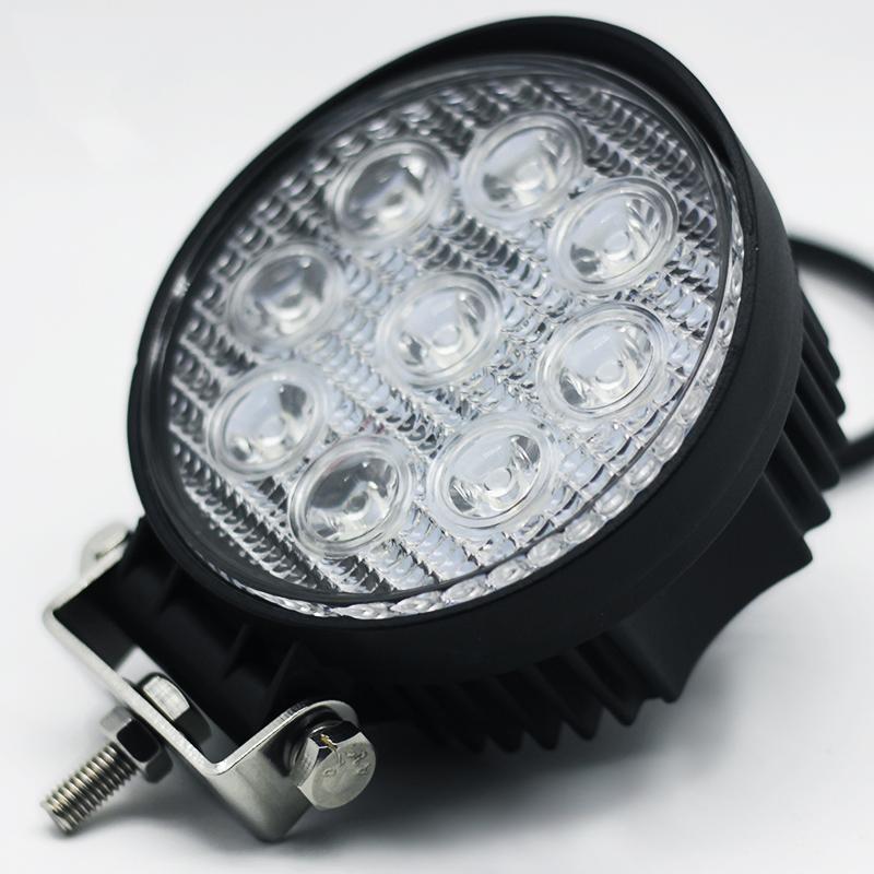 8X 27W LED Scheinwerfer Runde Arbeitsscheinwerfer Arbeitslicht mit 9 LEDs Reflektor Rückfahrscheinwerfer