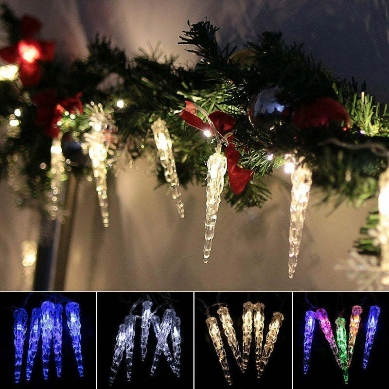 Wolketon Onlineshop Günstig Kaufen Eiszapfen Aussen Weihnachtsbeleuchtung 10M Innen LED Eisregen Lichterkette IP44